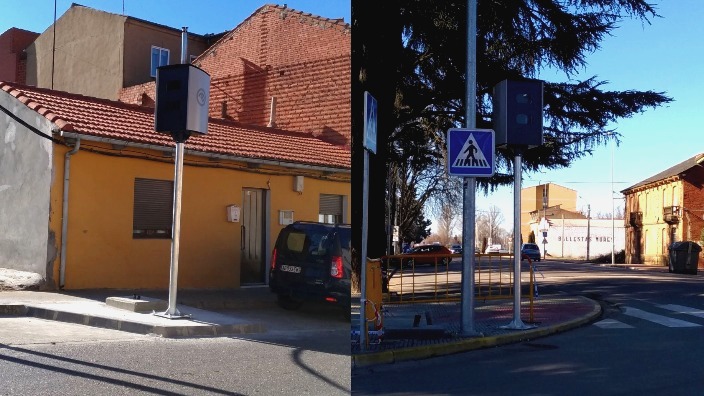 Imagen Izq: Carretera Alija / Imagen Dcha: Nacional VI, centro médico