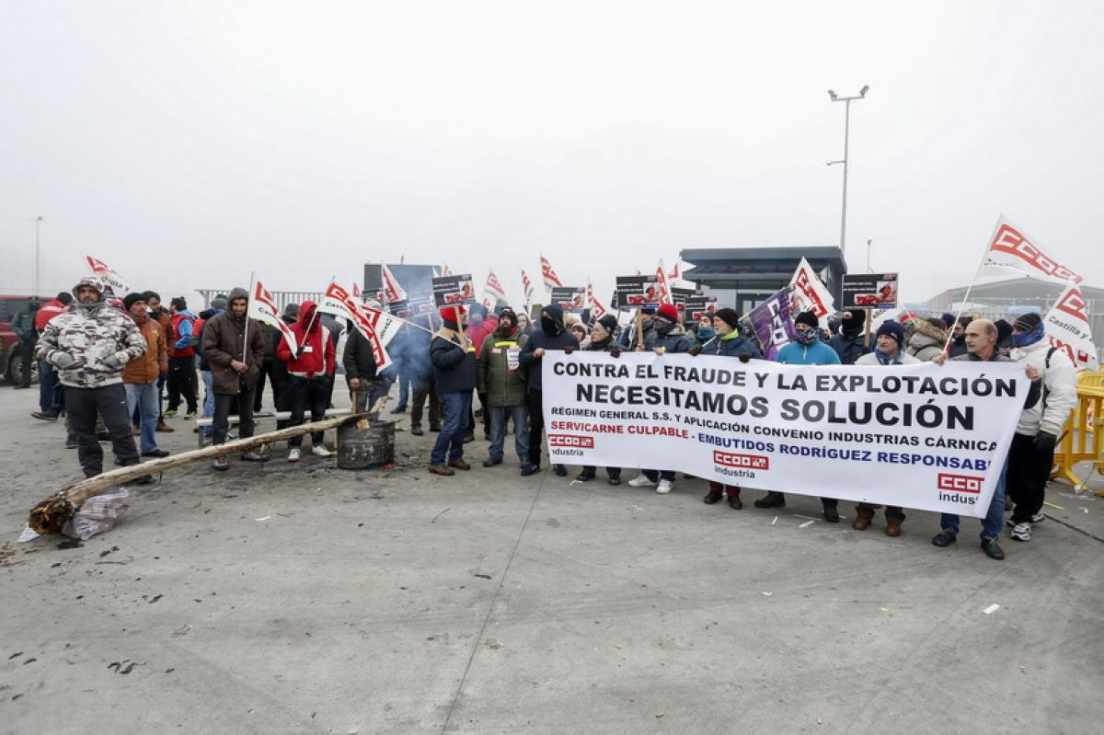 Foto archivo Huelga Embutidos Rodr&iacute;guez