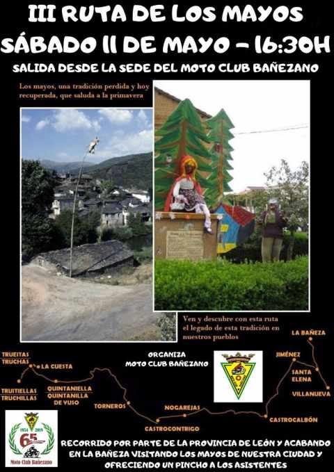 Cartel III Ruta de los Mayos Moto Club Bañezano