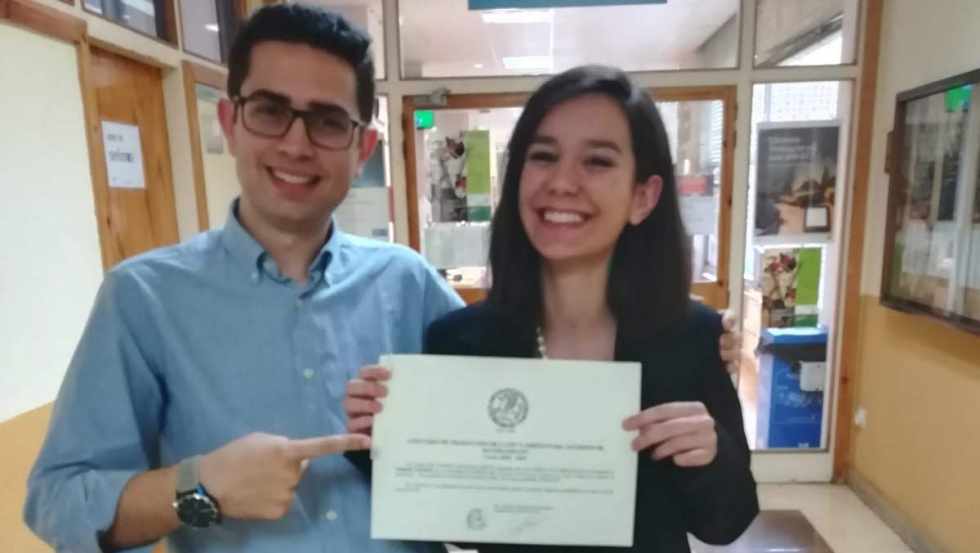 Andr&eacute;s Pelaez-profesor- y Alba Fradejas