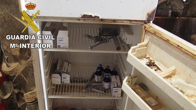 Medicamentos requisados por la Guardia Civil y que se administraban de manera ilegal. Subdelegación del Gobierno