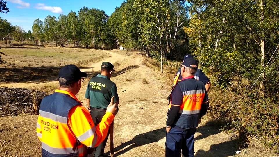 Protección Civil La Bañeza participando en la búsqueda