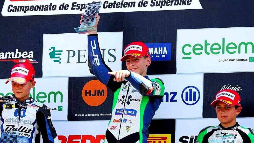 Daniel Domínguez en el podio del Circuito de Albacete