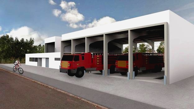 Recreación del parque de bomberos de Celada