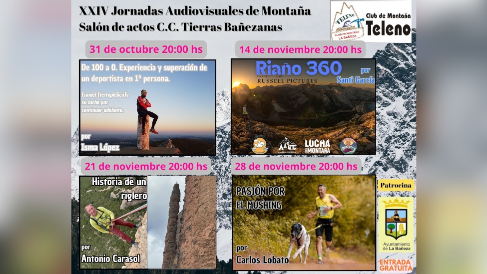 El Club de Montaña Teleno vuelve a citarte con la aventura con sus XXIV Jornadas Audiovisuales