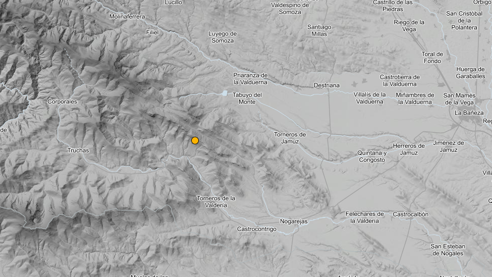 Registrado un terremoto de magnitud 2,4 en la comarca de La Valdería