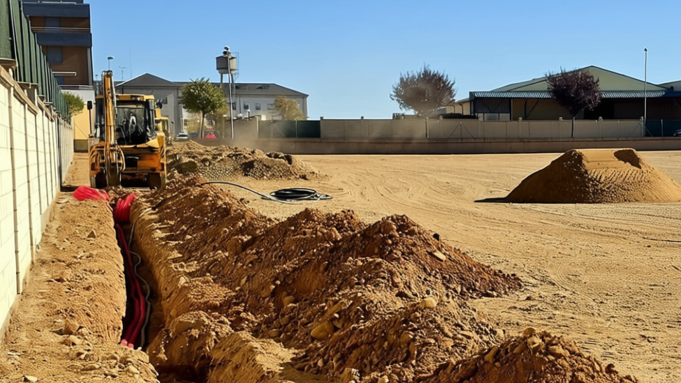 Continúan las obras para la reapertura del aparcamiento de camiones de La Bañeza