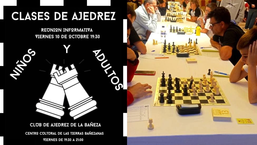 El Club de Ajedrez de La Bañeza organiza clases de ajedrez para niños y adultos