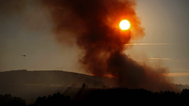 Incendio Porqueros. Archivo Ical
