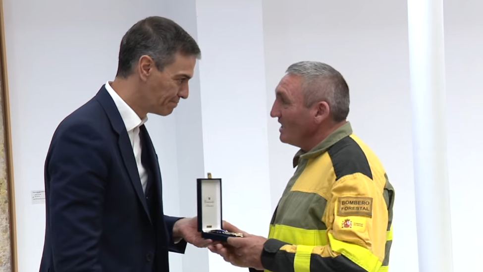 Euquerio Morán, veterano de la Brif de Tabuyo, distinguido con la Cruz del Mérito Civil