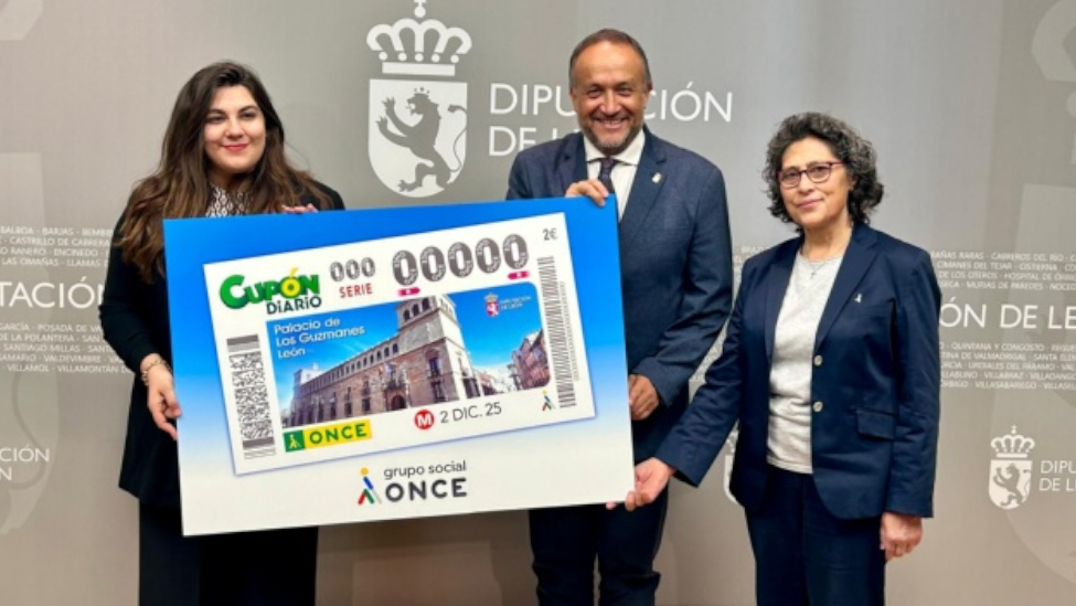 El Palacio de los Guzmanes, sede de la Diputación de León, será la imagen del cupón de la ONCE del 2 de diciembre