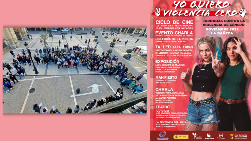 Hoy, 25N: La Bañeza pone voz a la lucha contra la Violencia de Género con el manifiesto juvenil y Marián Fuertes en la biblioteca