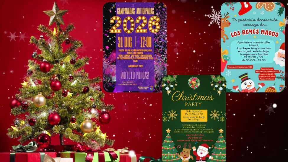 Riego de la Vega celebra las campanadas anticipadas y talleres navideños